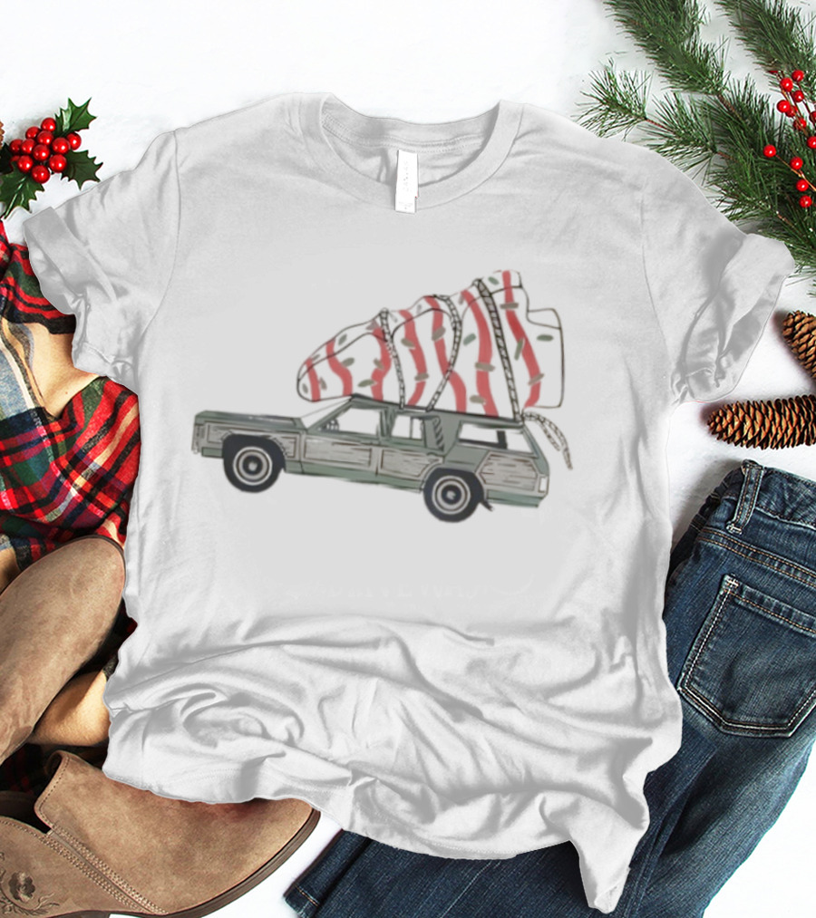 Christmas Vacation Car With Gifts And Tree On Roof T-Shirt