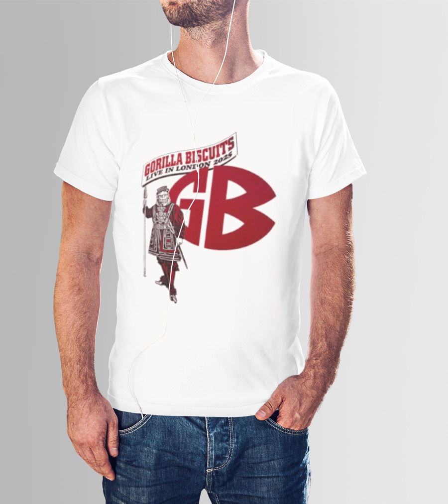 Gorilla Biscuits Live In London 2025 GB Red T-Shirt