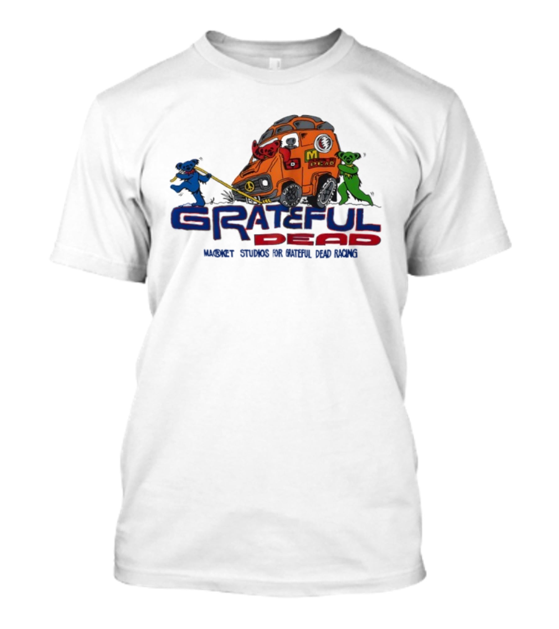 Grateful Dead Market Studios Racing Bears Peace Van T-Shirt