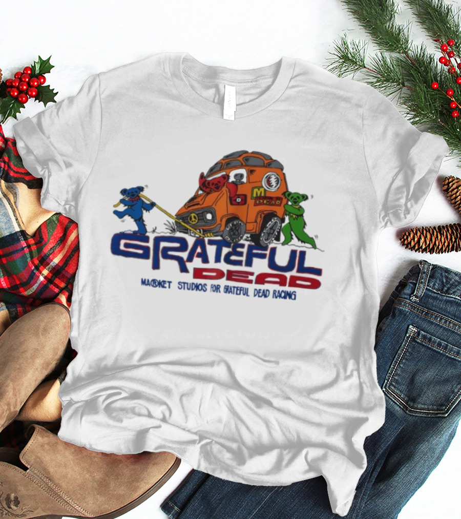 Grateful Dead Market Studios Racing Bears Peace Van T-Shirt