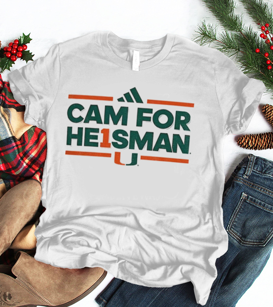 Miami Hurricanes Cam For He1sman Football U 2025 T-Shirt