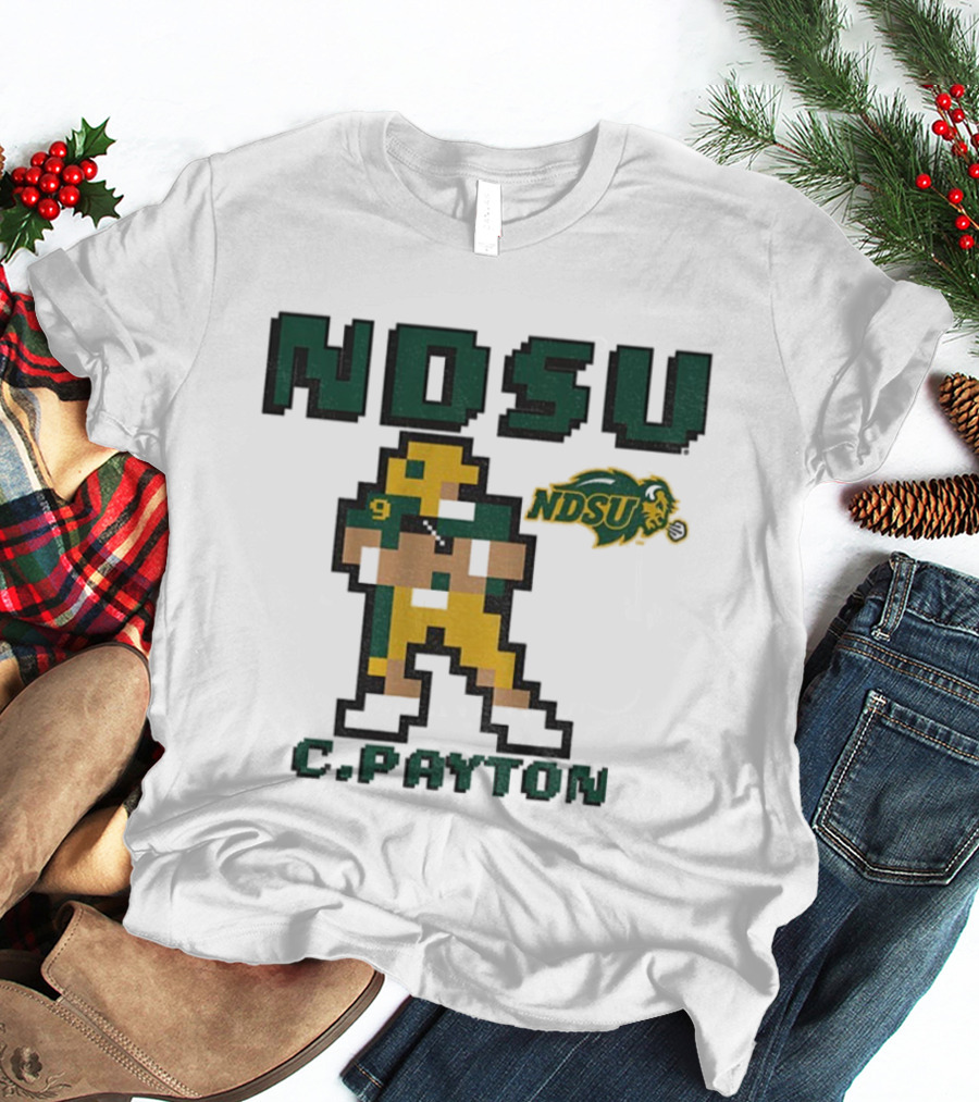 NDSU C. Payton 8Bit Football North Dakota State University T-Shirt