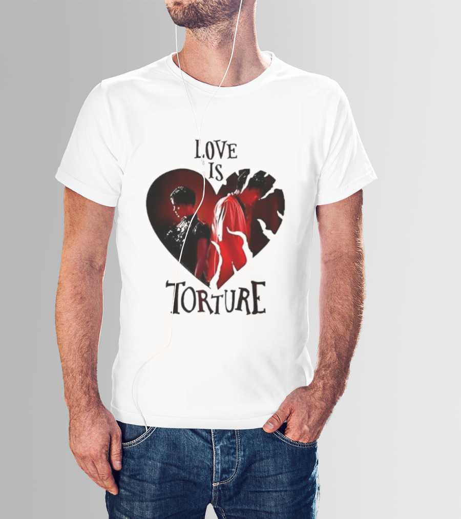 Wednesday Addams Tyler Galpin Love Is Torture Heart Design T-Shirt