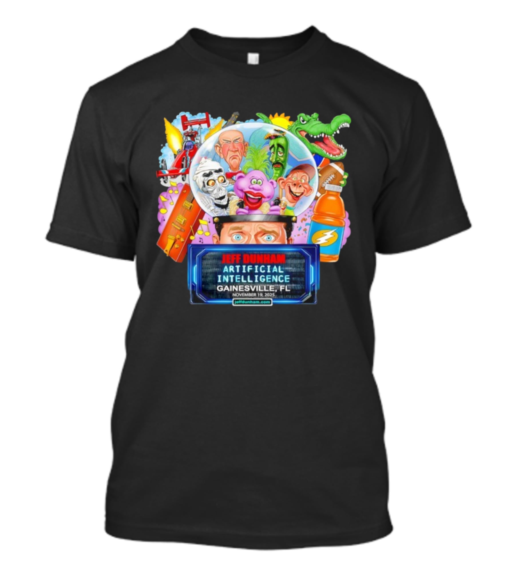 Jeff Dunham Artificial Intelligence Gainesville FL November 19 2025 T-Shirt
