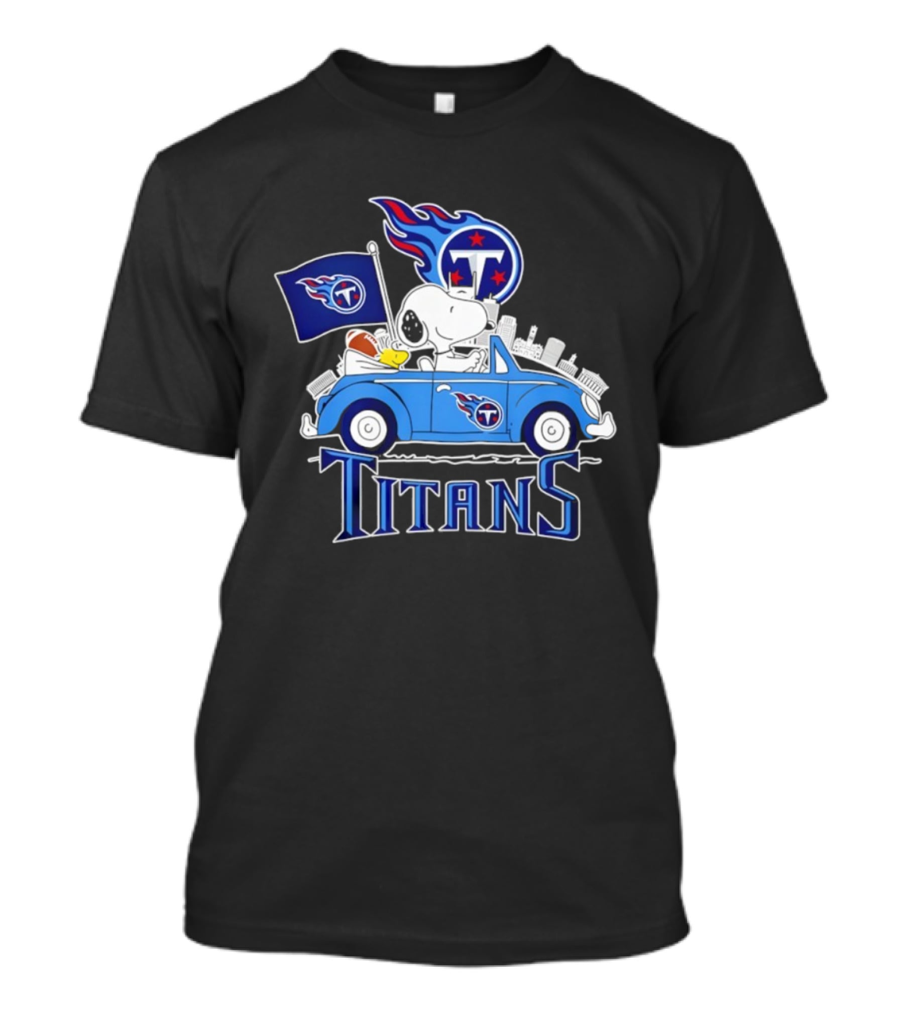 Tennessee Titans Snoopy Woodstock Driving Adventure T-Shirt