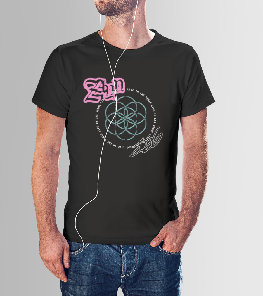 Live In Las Vegas 2024 Mandala T-Shirt