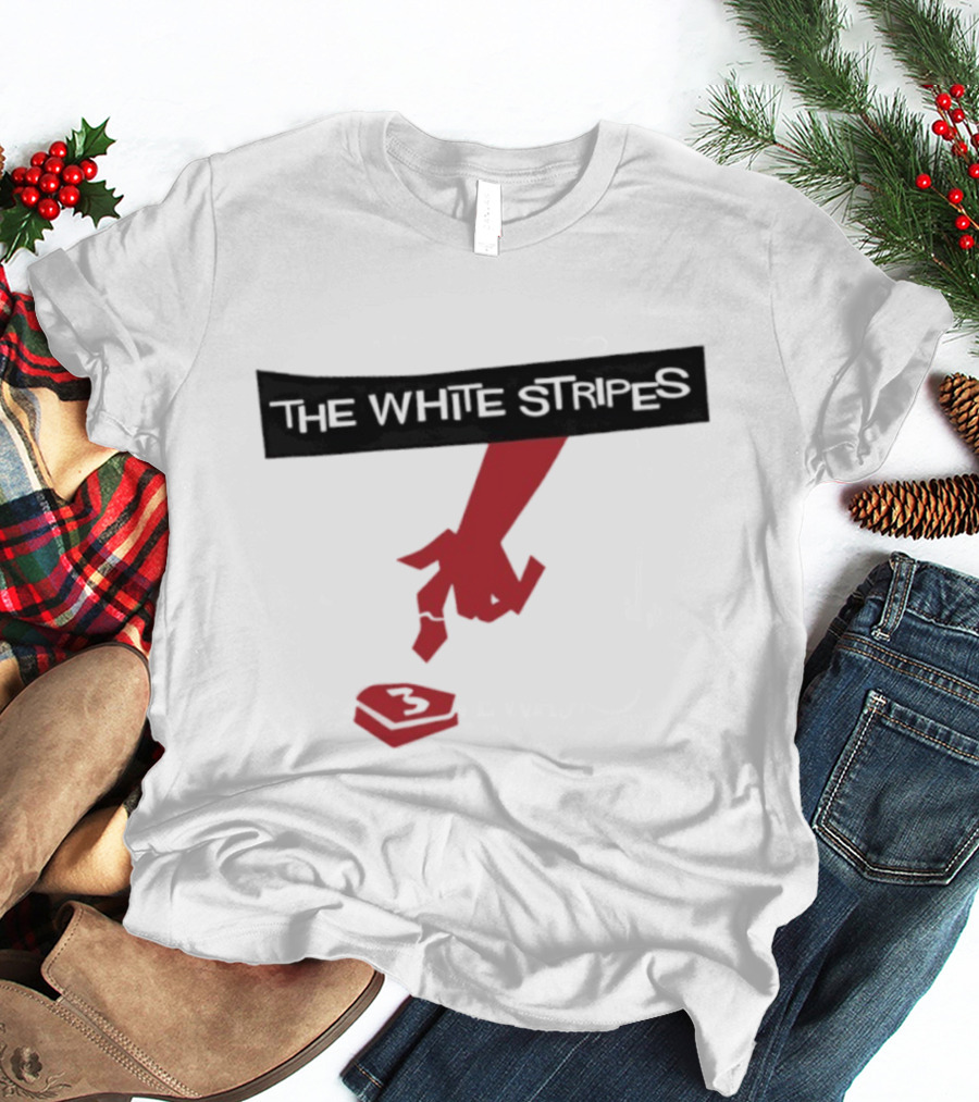 Jack White The White Stripes Let's Shake Hands Album Rock Band Merchandise T-Shirt