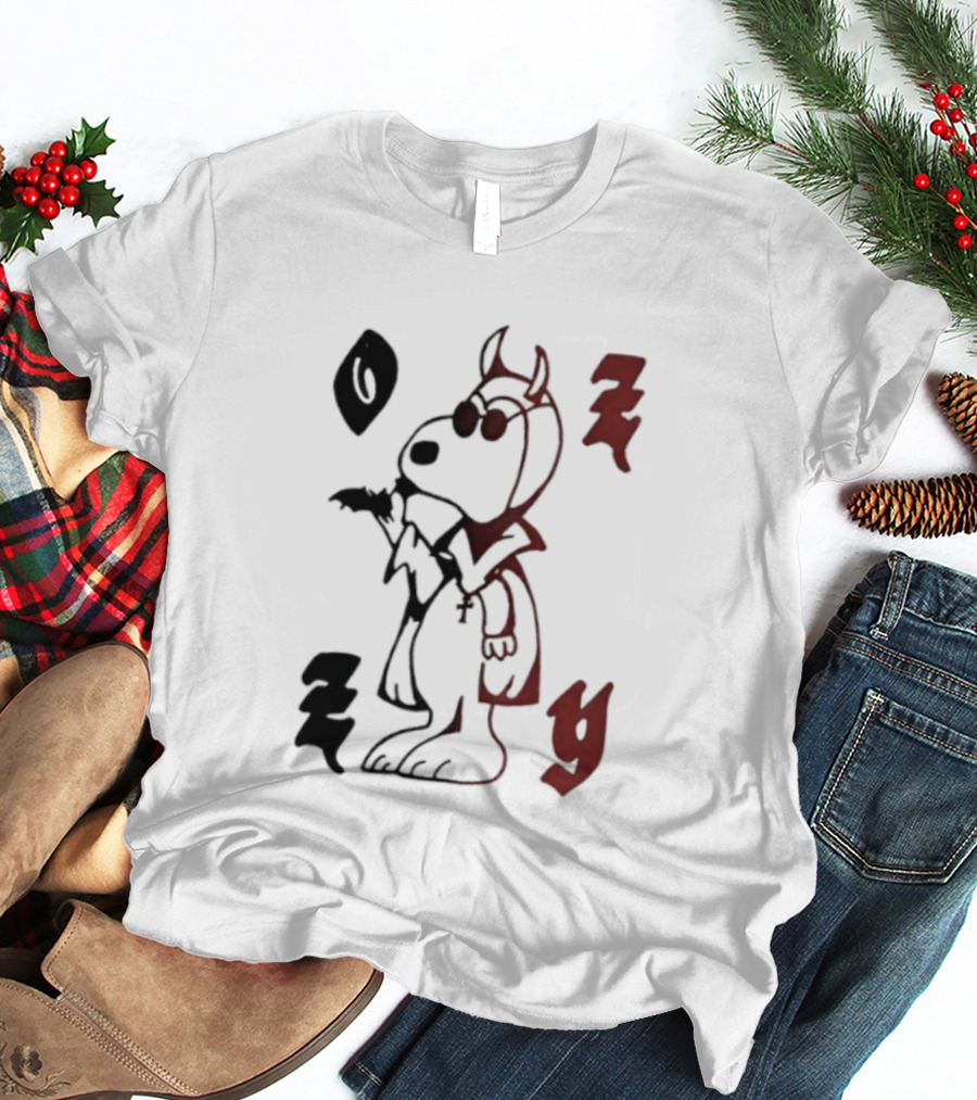 Ozzy Snoopy Devil Dog Gradient Art T-Shirt