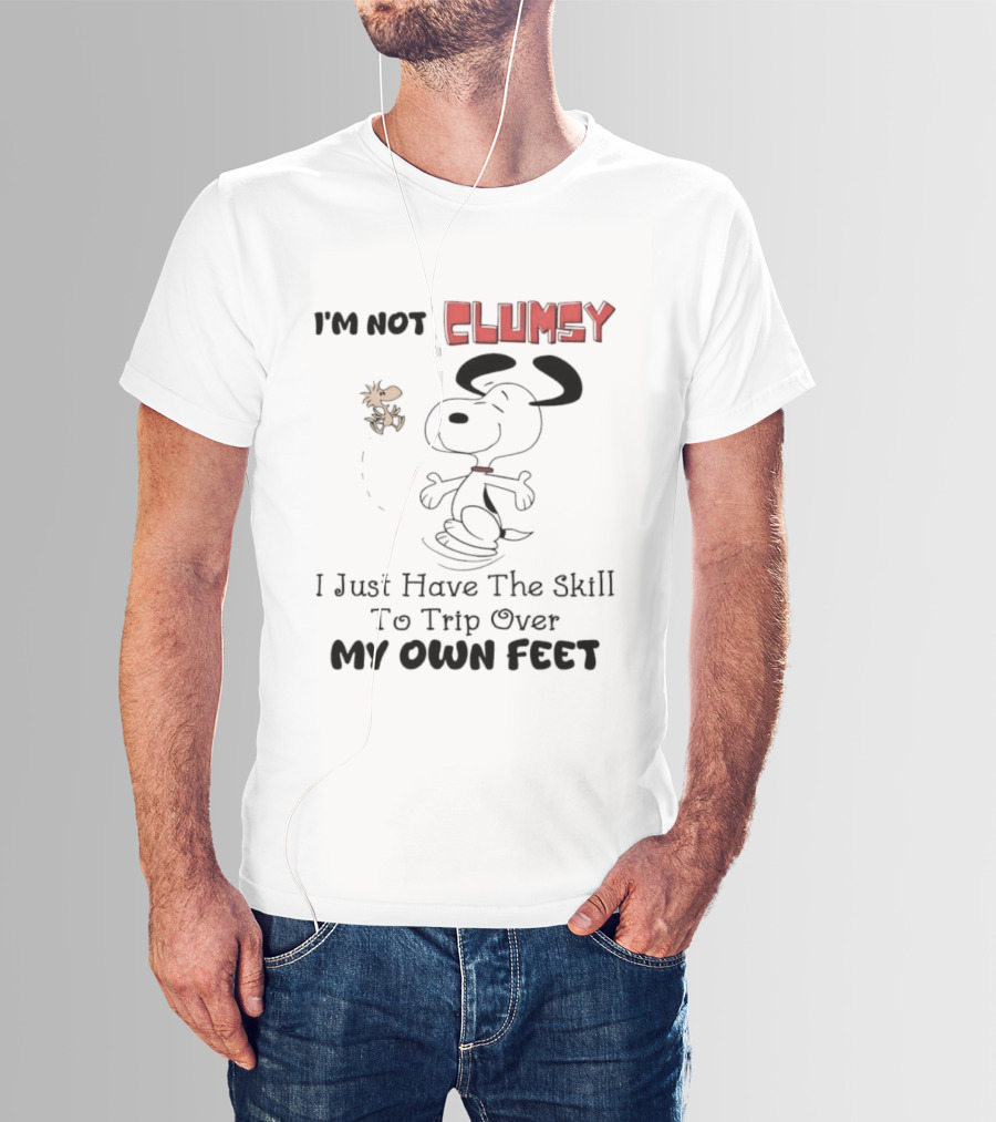 Snoopy Woodstock Not Clumsy Just Skilled At Tripping Over My Own Feet T-Shirt