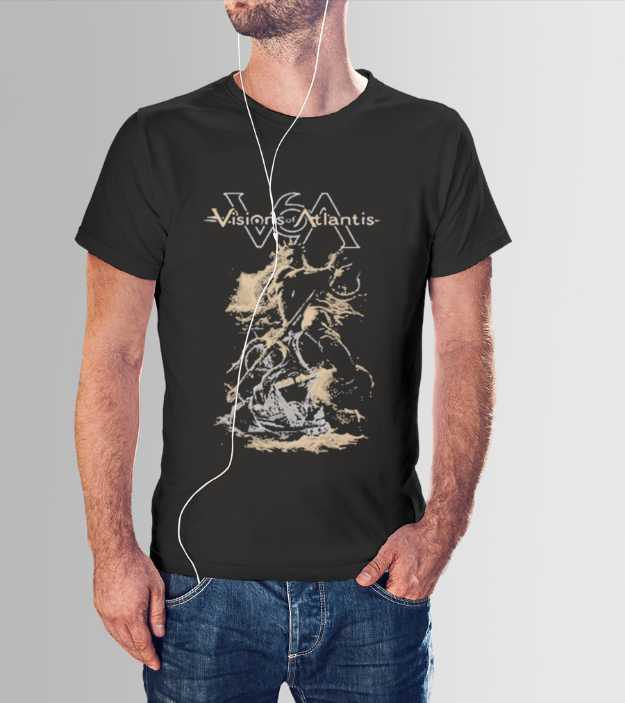 Visions Of Atlantis VSA Poseidon Mythical Ocean Scene T-Shirt