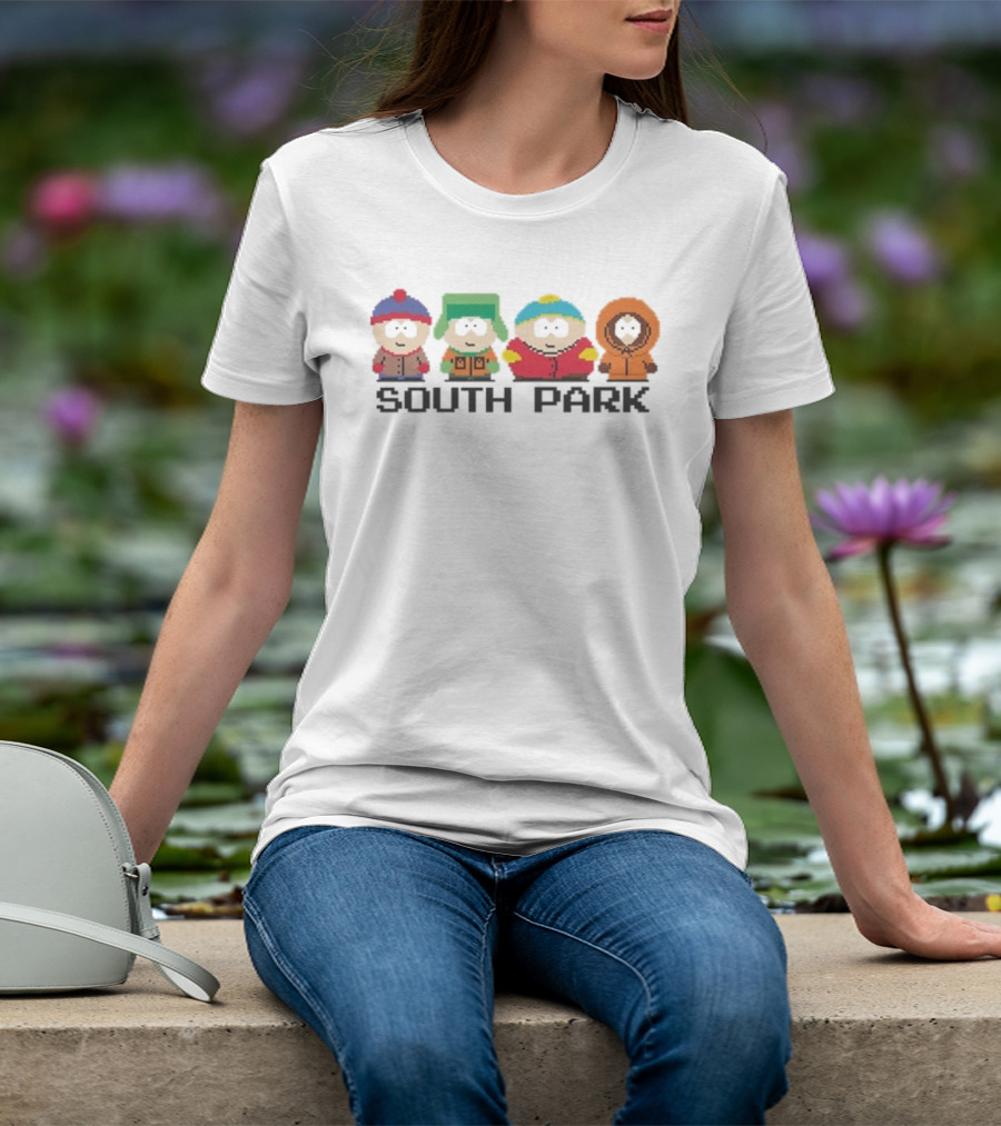 South Park Pixelated 8-Bit Characters Retro Style T-Shirt