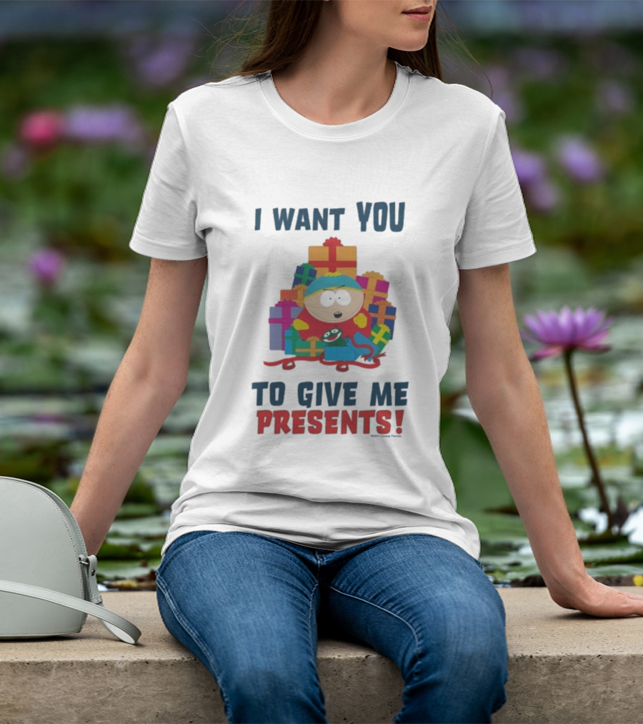South Park Cartman Christmas I Want You To Give Me Presents T-Shirt