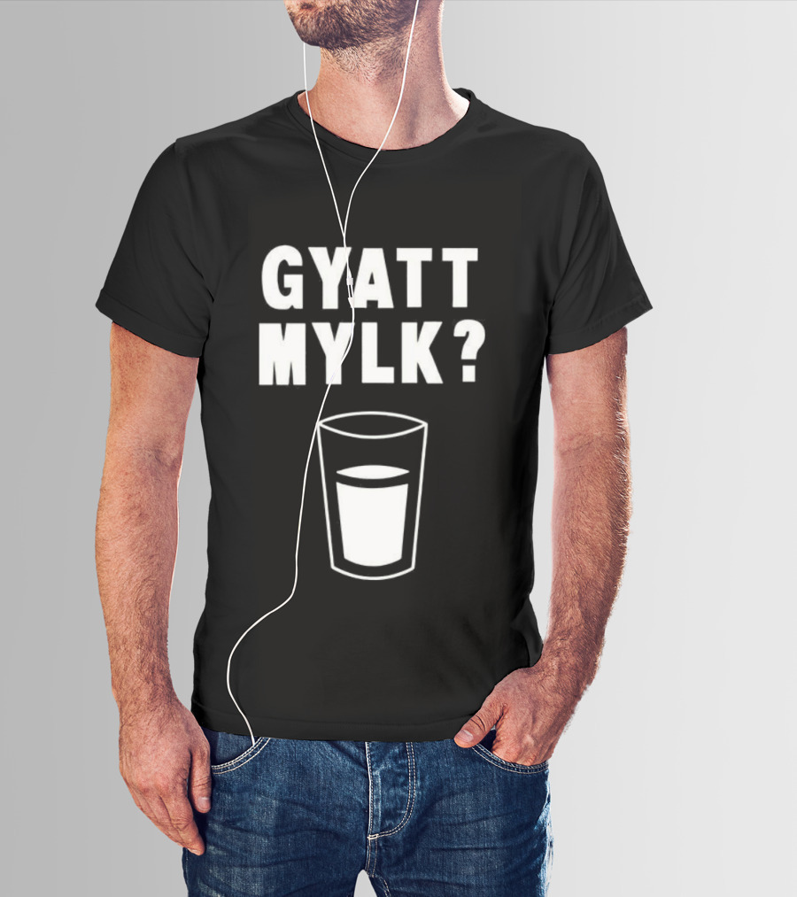 GYATT MYLK Question Mark Glass Of Milk T-Shirt