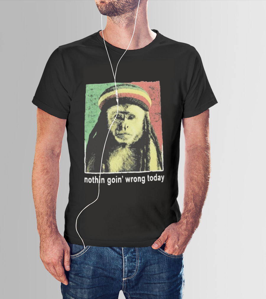 Jahmunkey Nothin Goin’ Wrong Today Rasta Monkey T-Shirt