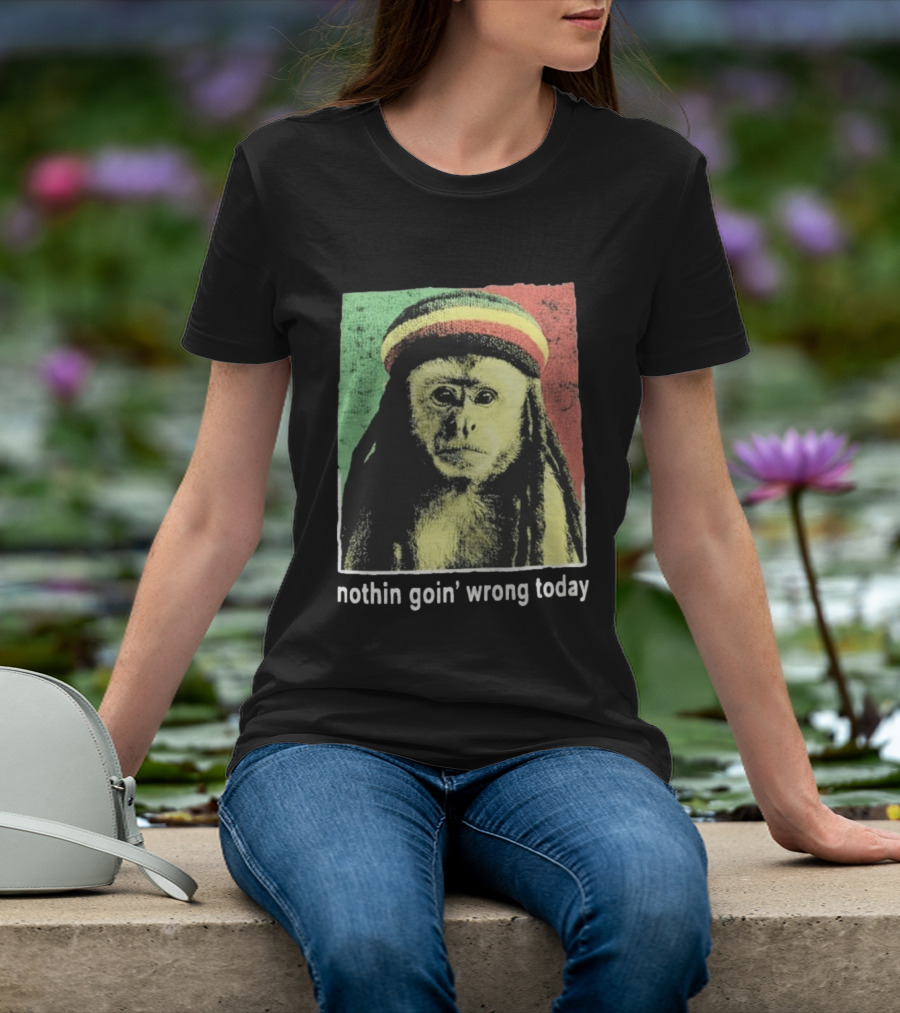 Jahmunkey Nothin Goin’ Wrong Today Rasta Monkey T-Shirt