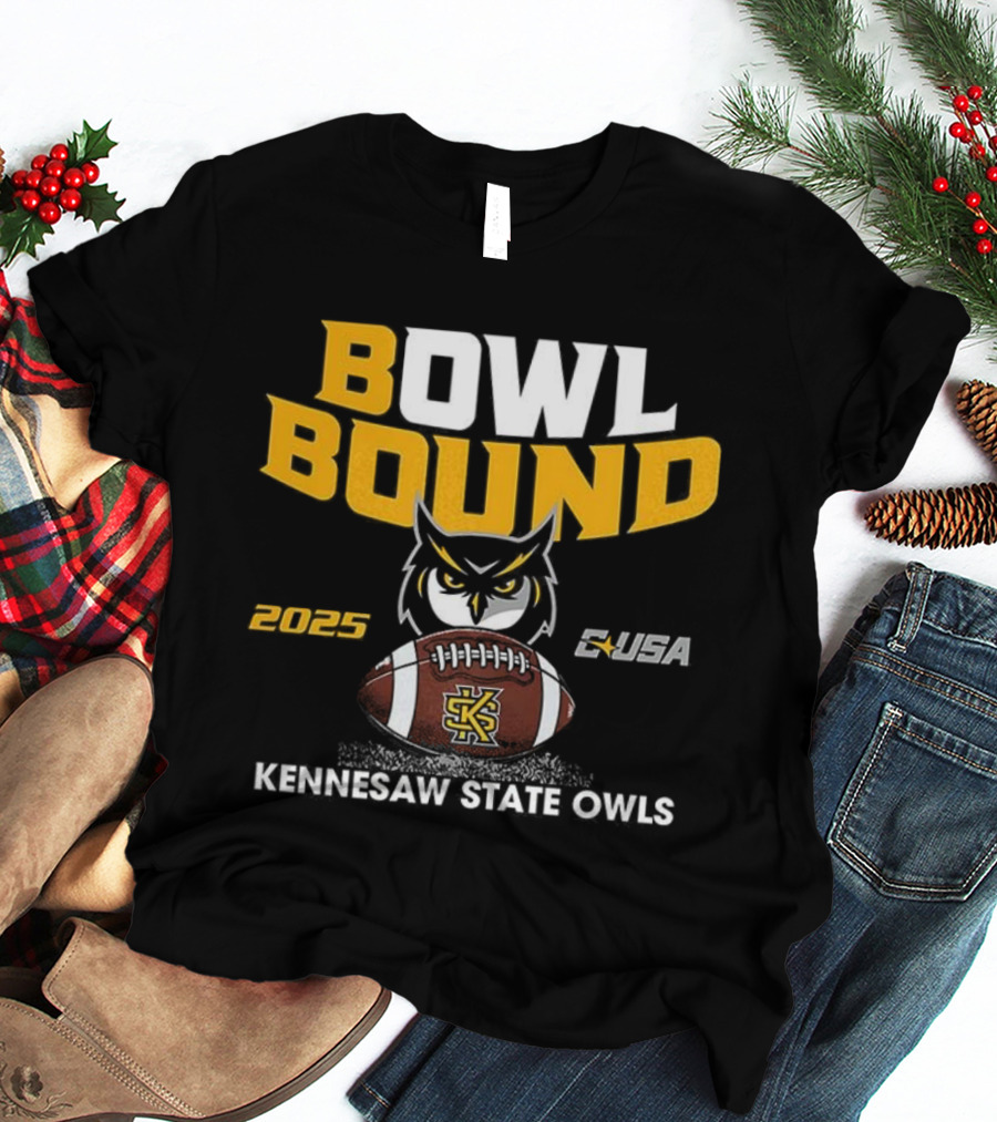 Kennesaw State Owls Bowl Bound 2025 CUSA Football T-Shirt