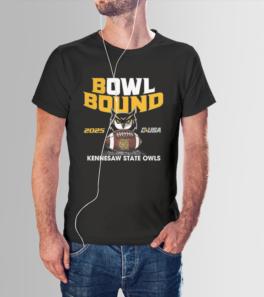 Kennesaw State Owls Bowl Bound 2025 CUSA Football T-Shirt