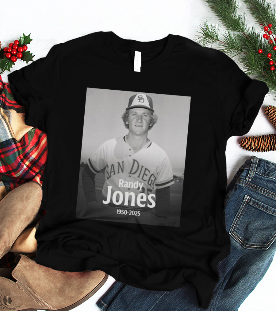 San Diego Randy Jones 1950-2025 SD Padres Baseball Legend T-Shirt