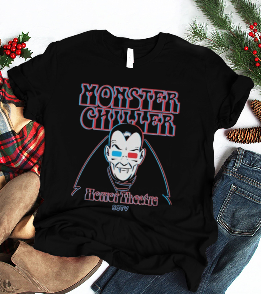 Monster Chiller Horror Theatre SCTV Count Floyd 3D Vampire T-Shirt