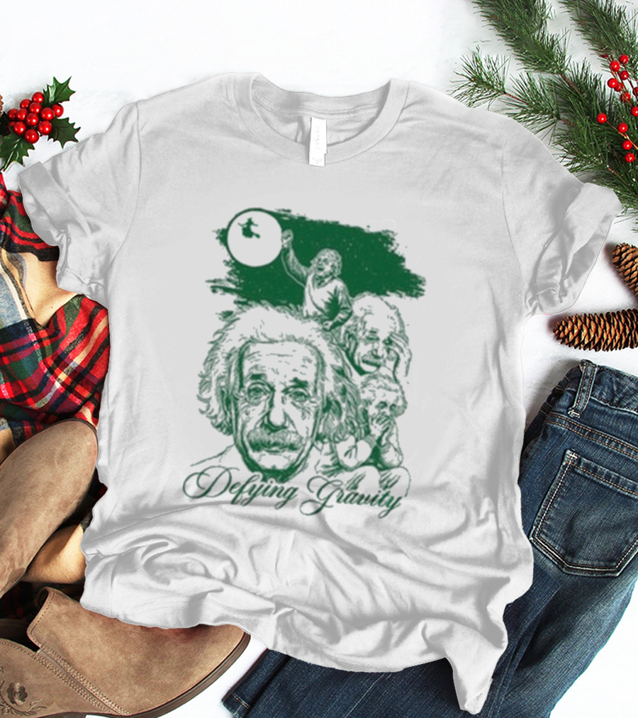 Albert Einstein Defying Gravity Science Concept T-Shirt