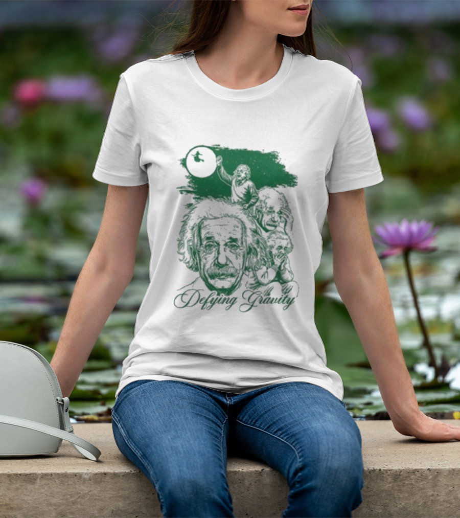 Albert Einstein Defying Gravity Science Concept T-Shirt