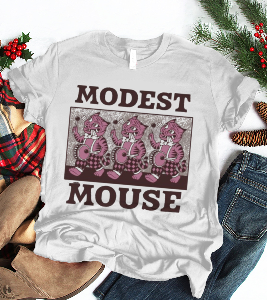 Modest Mouse Marching Pink Tigers T-Shirt