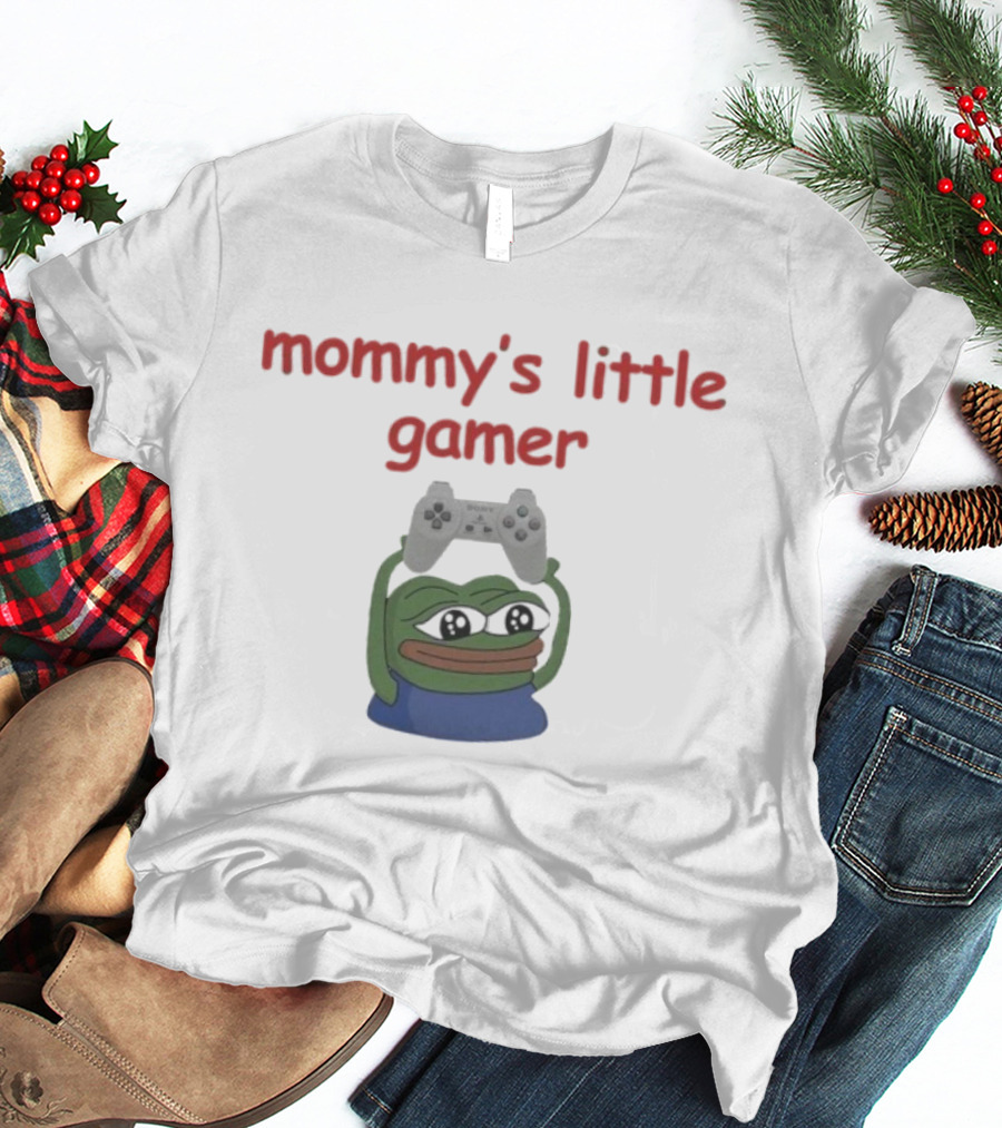 Mommy's Little Gamer Pepe Frog Controller T-Shirt