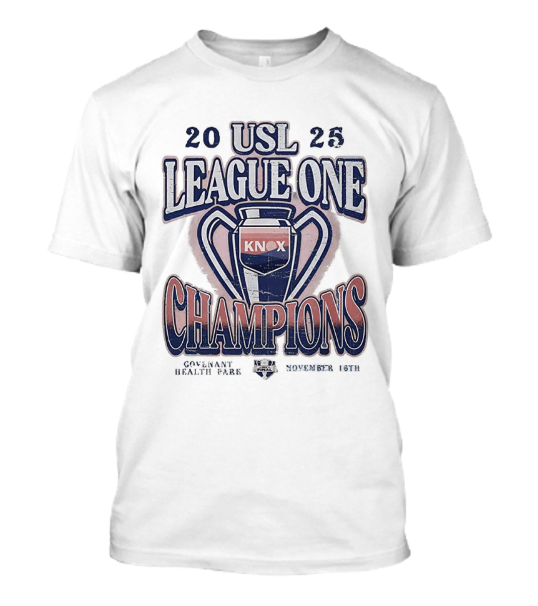 One Knoxville SC 2025 USL League One Champions Trophy Covenant Health Park November 16th T-Shirt