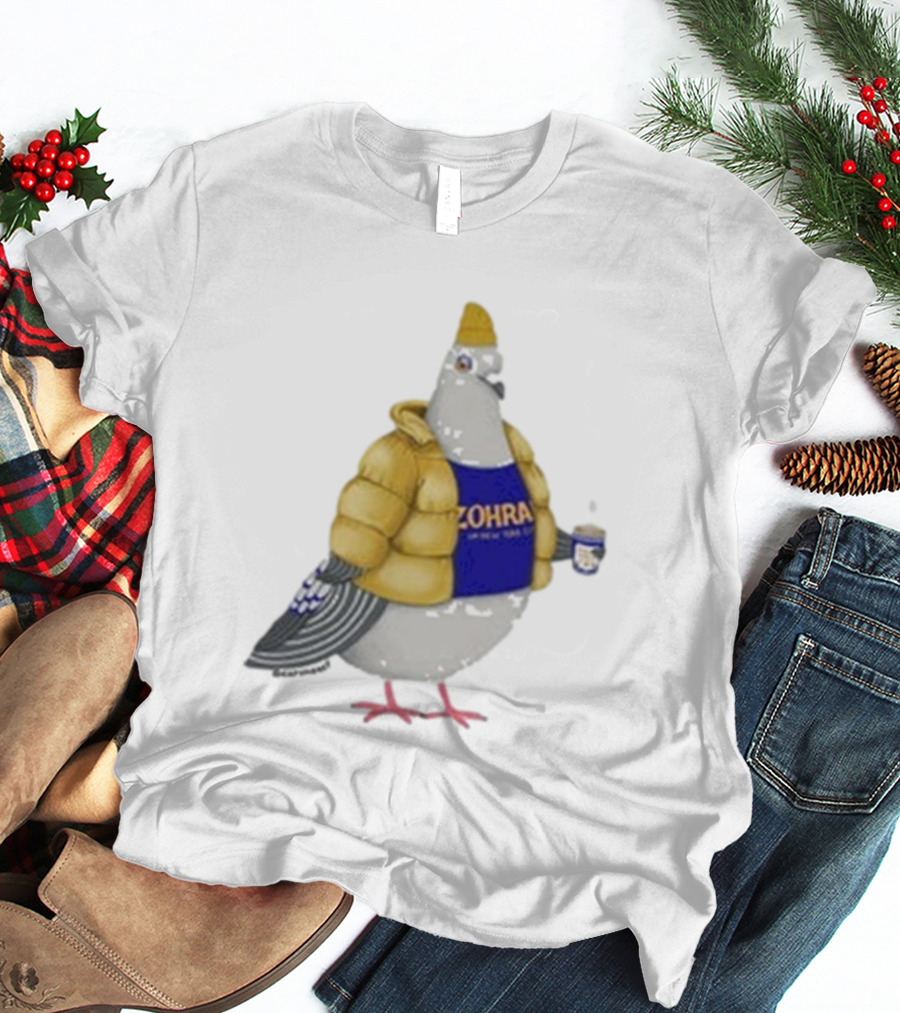 Preorder Winter Jersey Pigeon Zohran Mamdani Yellow Jacket Beanie Coffee Cup T-Shirt
