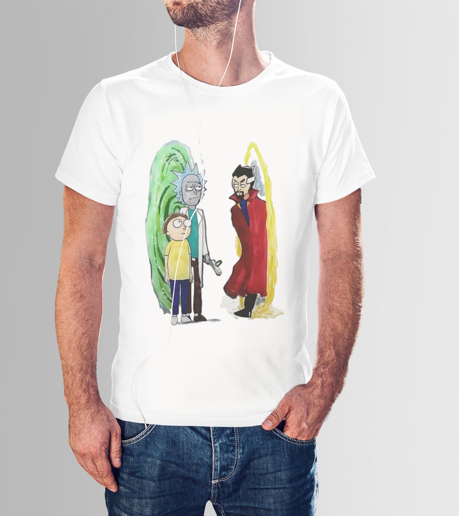 Rick And Morty Doctor Strange Portal Crossover T-Shirt