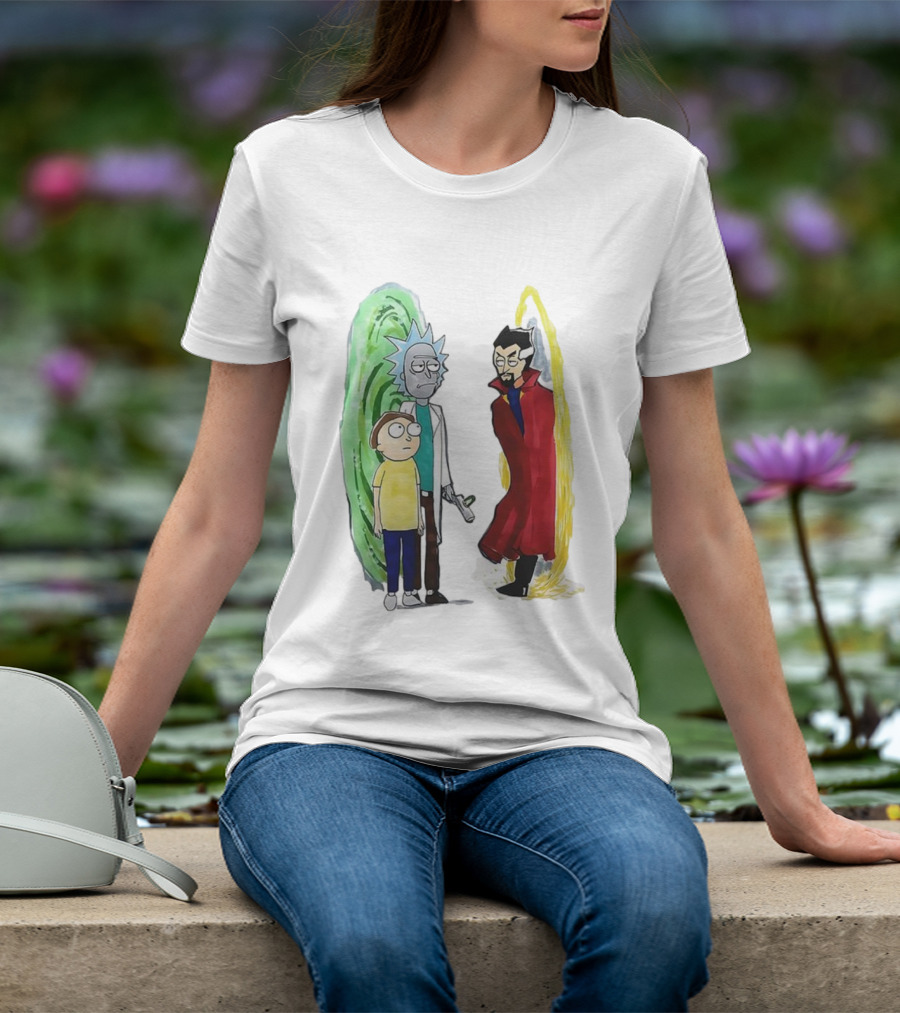 Rick And Morty Doctor Strange Portal Crossover T-Shirt