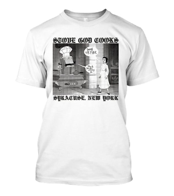 Stove God Cooks Syracuse New York Chef Dripping Sauce Dark UrFire T-Shirt