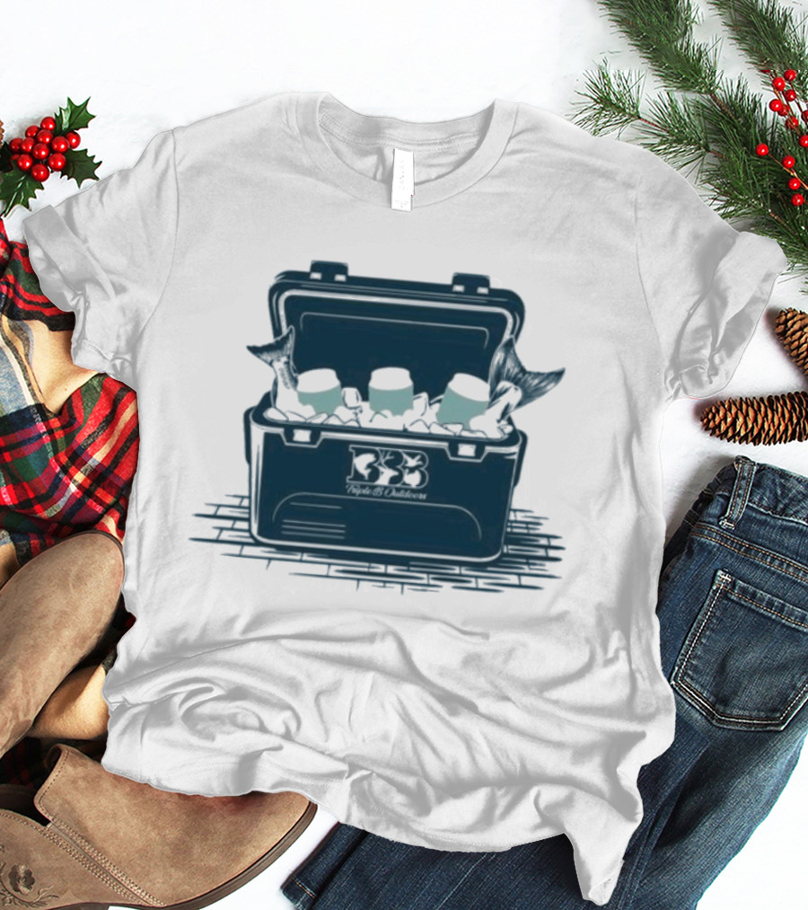 Triple B Outdoors Cooler Shark Pirate Theme Ocean Adventure T-Shirt