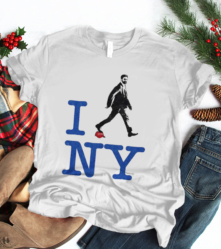 I Love NY Zohran Mamdani Walking Silhouette T-Shirt