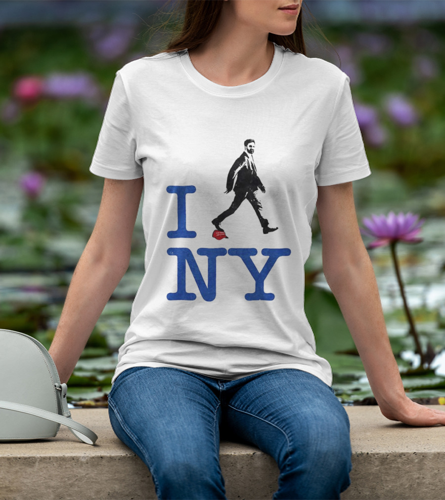 I Love NY Zohran Mamdani Walking Silhouette T-Shirt