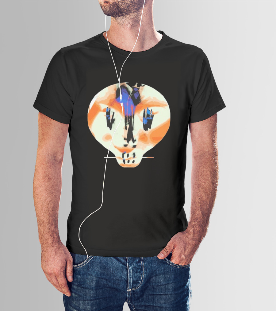 Bullet For My Valentine Skull Infill Abstract Vibrant Style T-Shirt