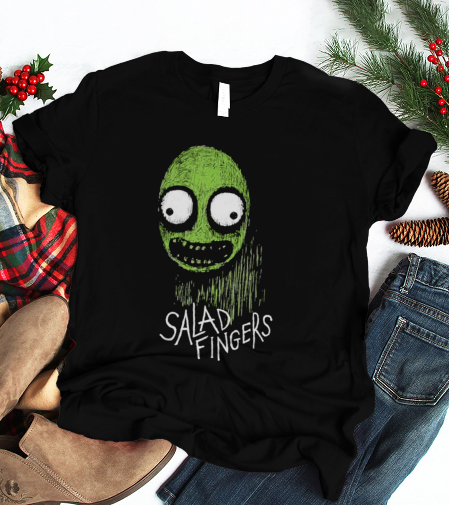 Salad Fingers Green Face Horror Aesthetic T-Shirt