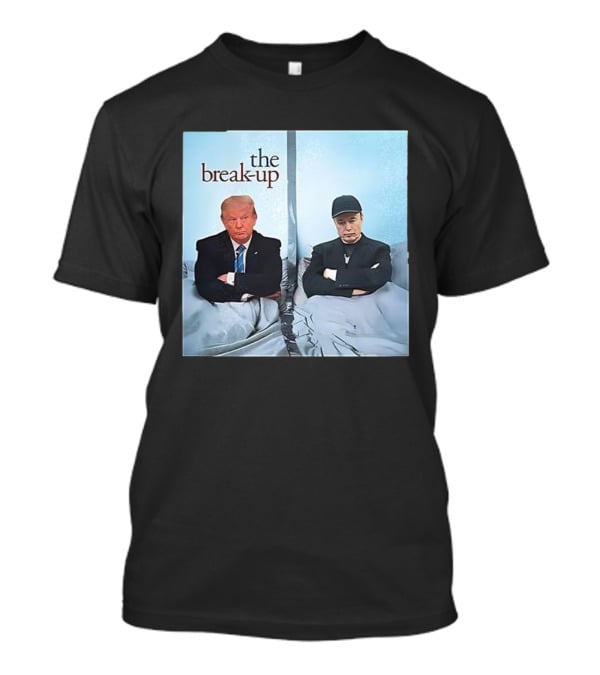 The Break-up Trump And Elon Musk Bed Divider T-Shirt