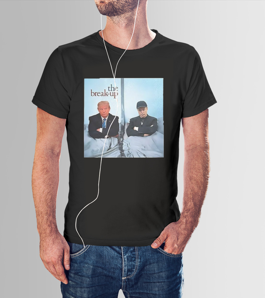 The Break-up Trump And Elon Musk Bed Divider T-Shirt