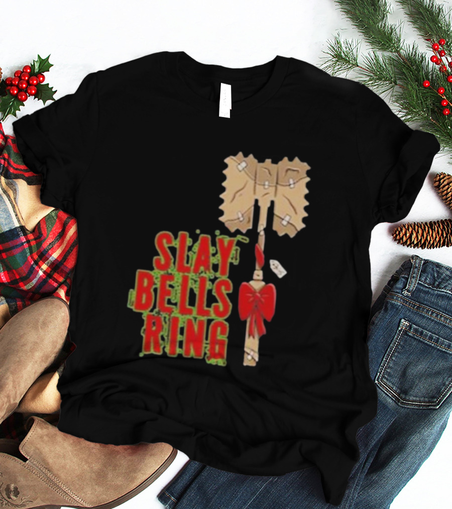 Warhammer Slay Bells Ring Christmas Red Gobbo Logan Image Details T-Shirt