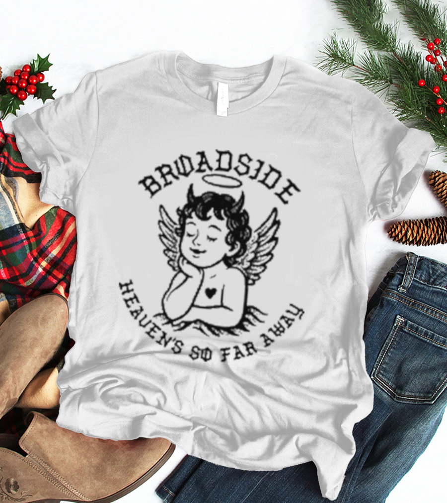 Broadside Heaven’s So Far Away Angel Devil Halo Wings T-Shirt