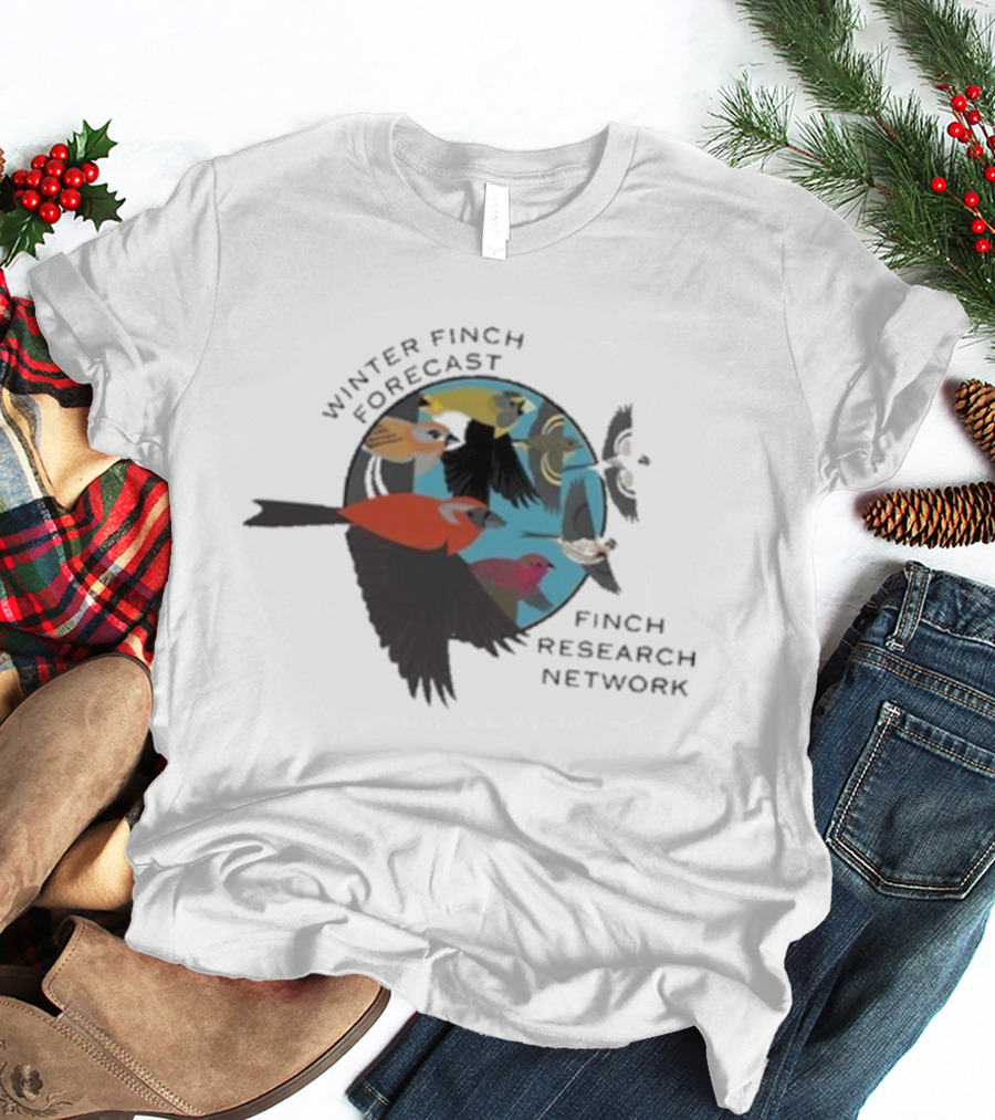 Winter Finch Forecast Finch Research Network Birds T-Shirt