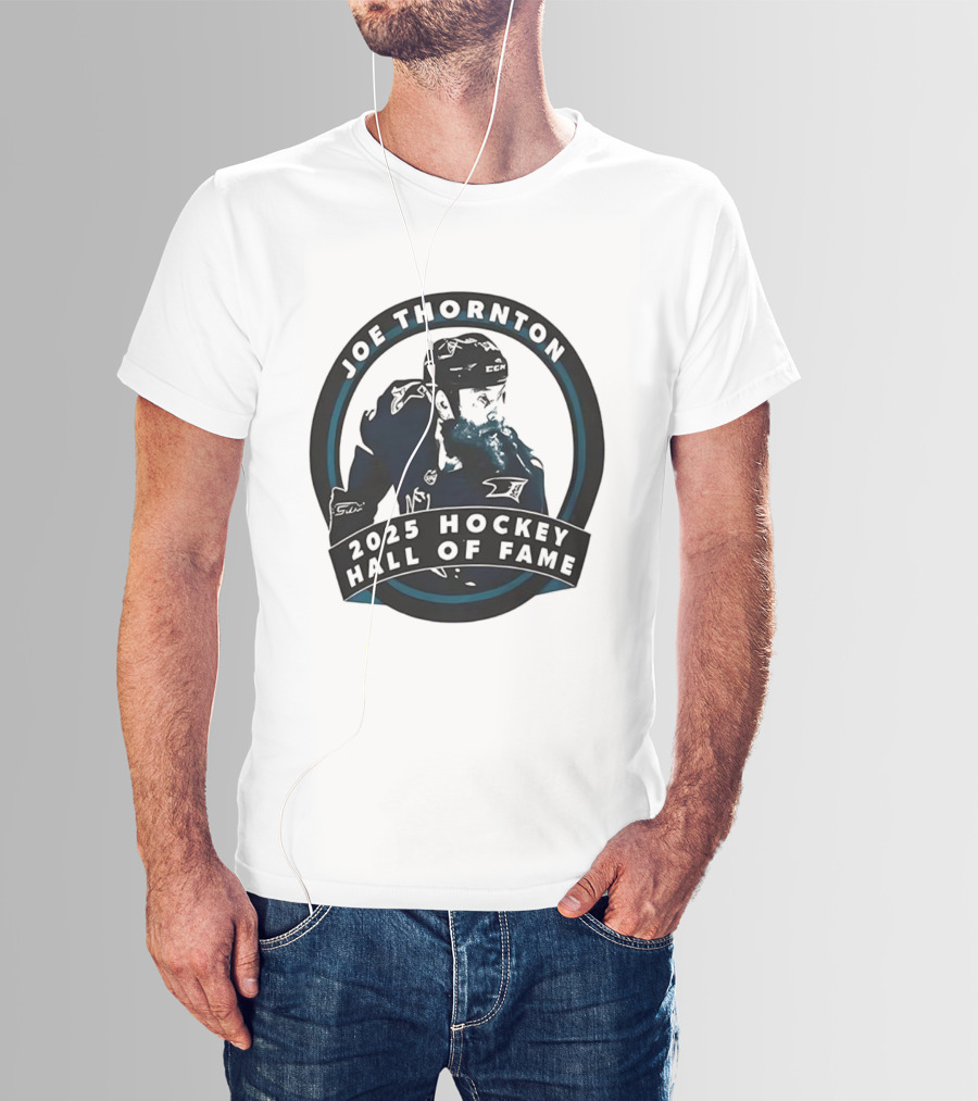Joe Thornton 2025 Hockey Hall Of Fame Induction Tribute T-Shirt