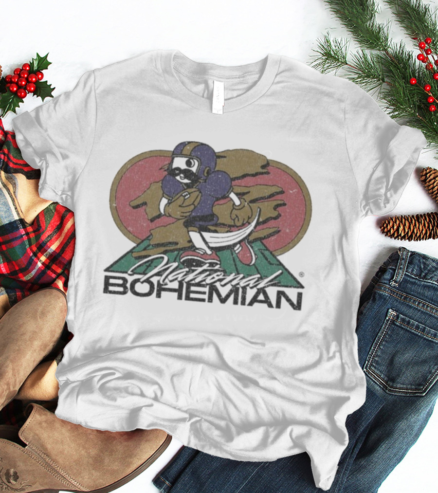 National Bohemian Game Day Boh Football Retro Style T-Shirt