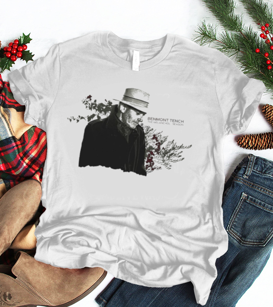 Benmont Tench The Melancholy Season Floral Style Fedora Portrait T-Shirt