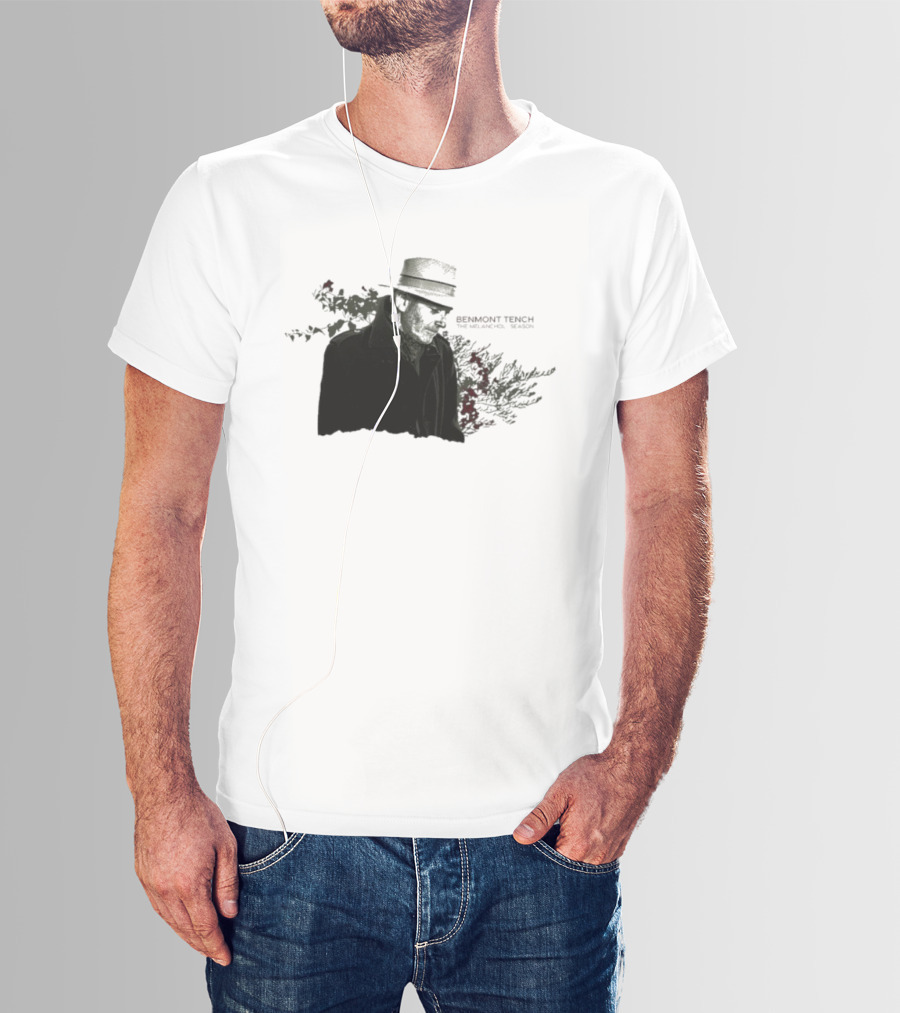 Benmont Tench The Melancholy Season Floral Style Fedora Portrait T-Shirt