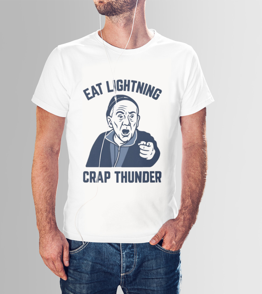 Philadelphia 76ers Eat Lightning Crap Thunder With Iconic Coach Motif T-Shirt