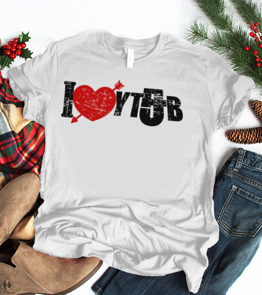 I Heart YTB Young And Bugsey Arrow Through Heart Icon T-Shirt