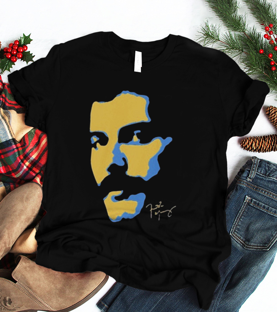 Freddie Mercury Signature Yellow Blue Face Design T-Shirt