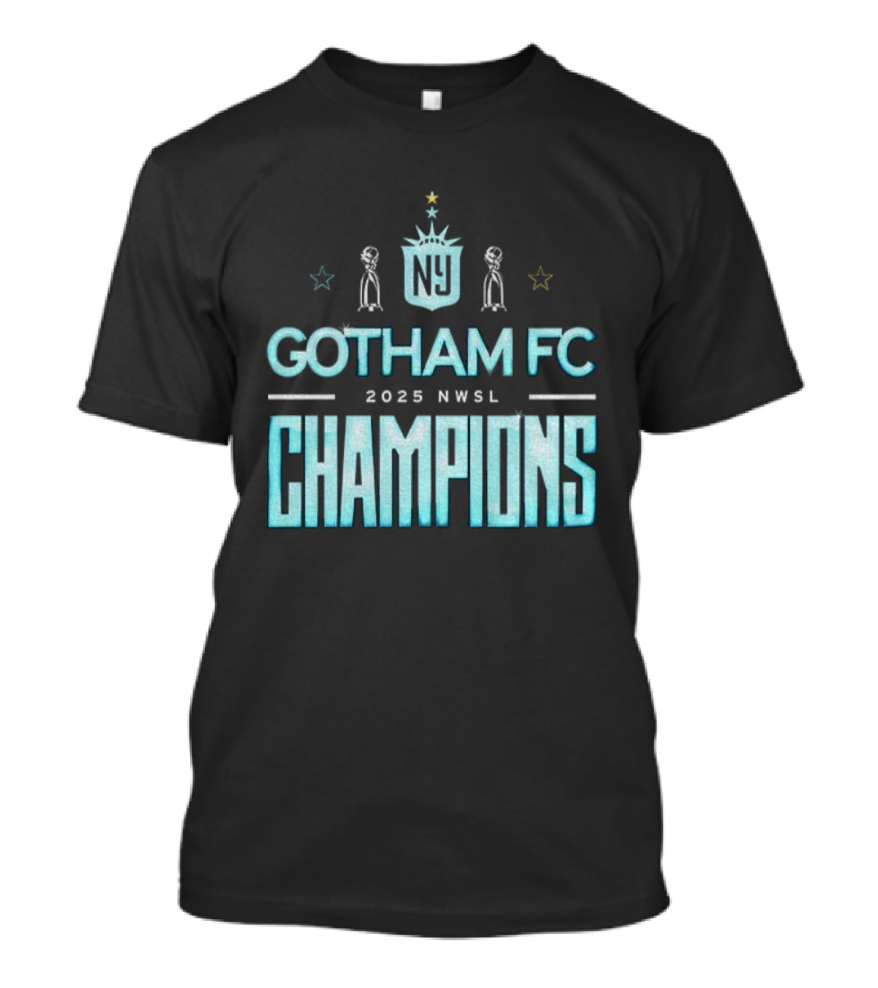Gotham FC 2025 NWSL Champions Victory Trophy Celebration T-Shirt